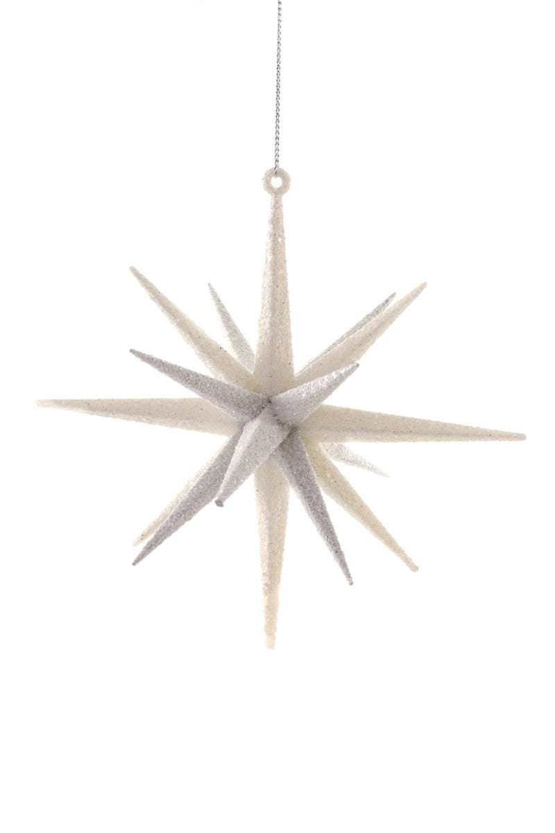 White Vintage Starburst Ornament