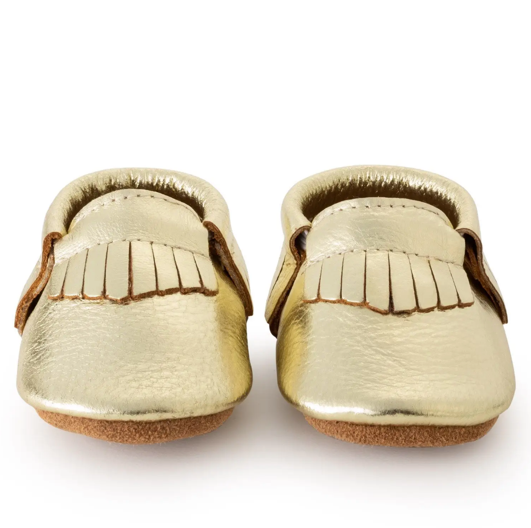 Gold Baby Moccasins