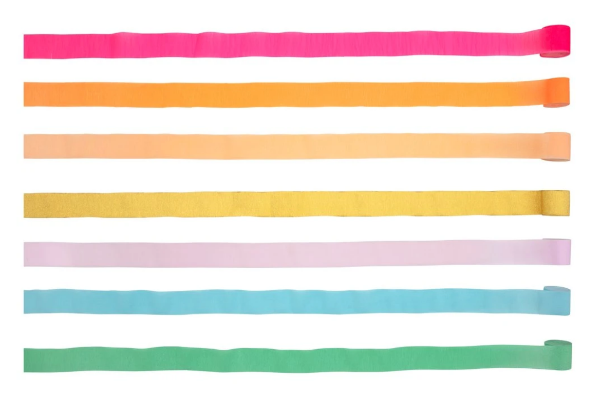 Bright Crepe Paper Streamers