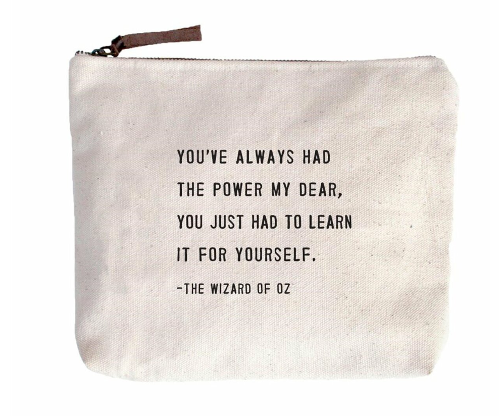 Canvas Quote Pouch