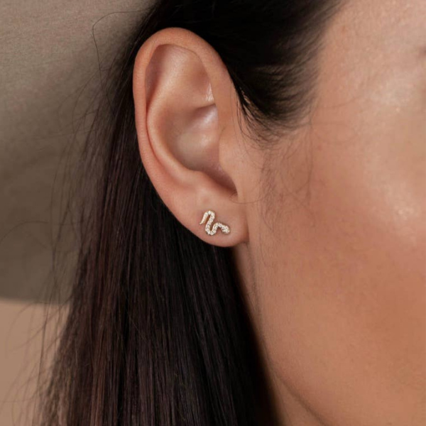Pavé Snake Stud