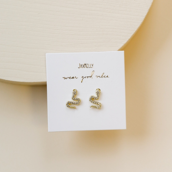 Pavé Snake Stud