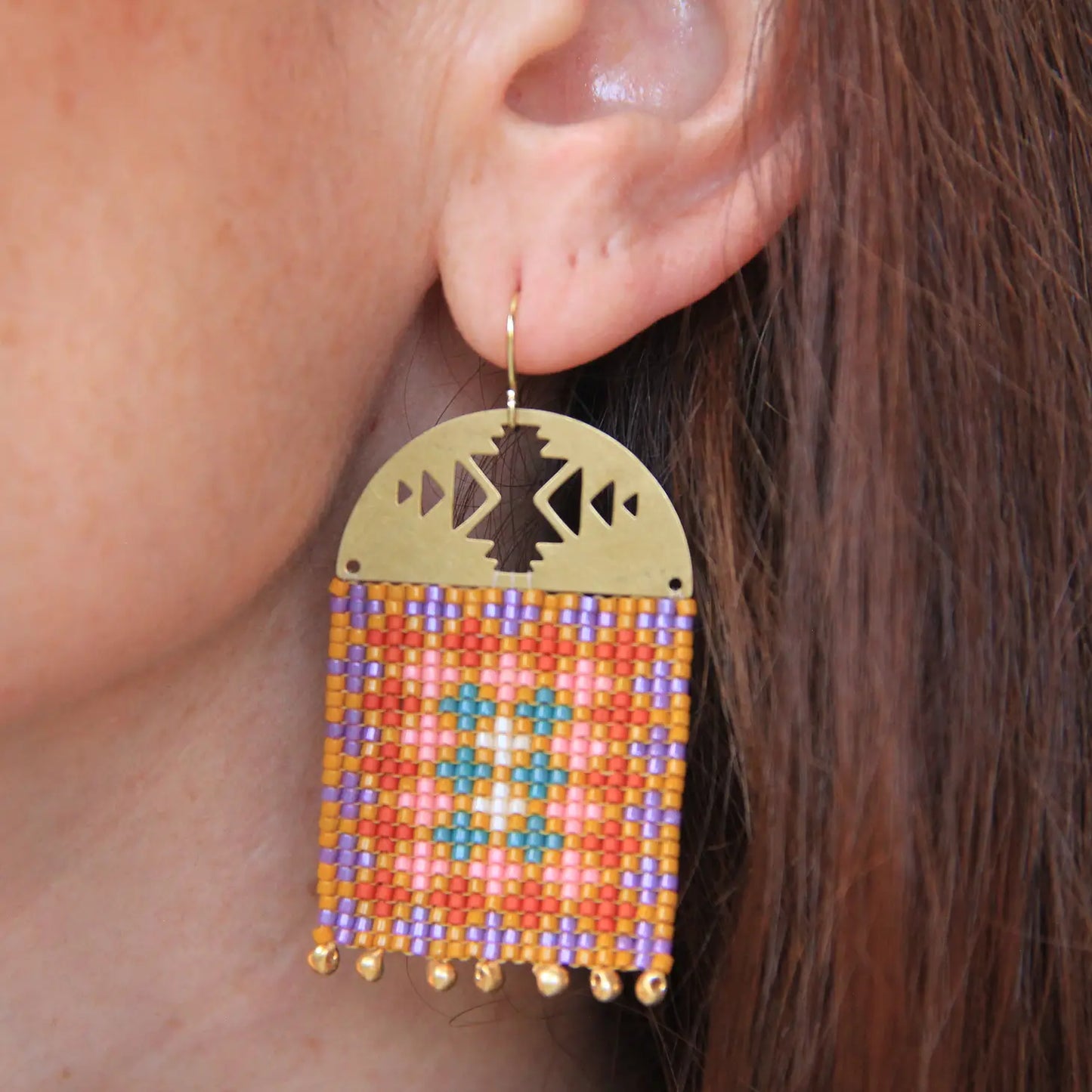 Handwoven Beaded Earrings