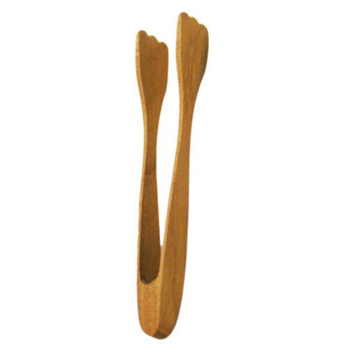 Teak Mini Tongs - Gold Leaf