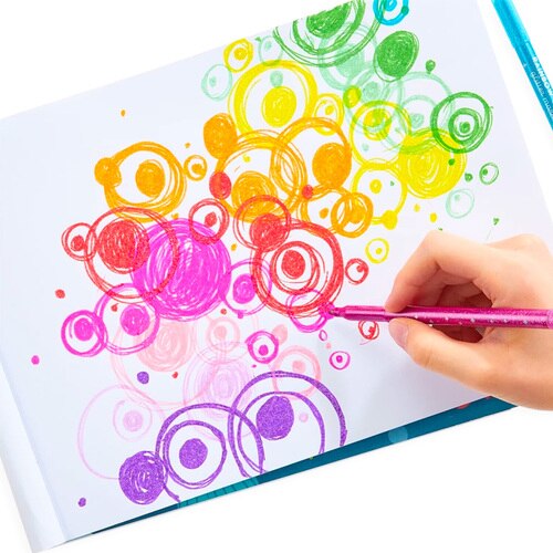 Rainbow Sparkle Glitter Markers - Gold Leaf