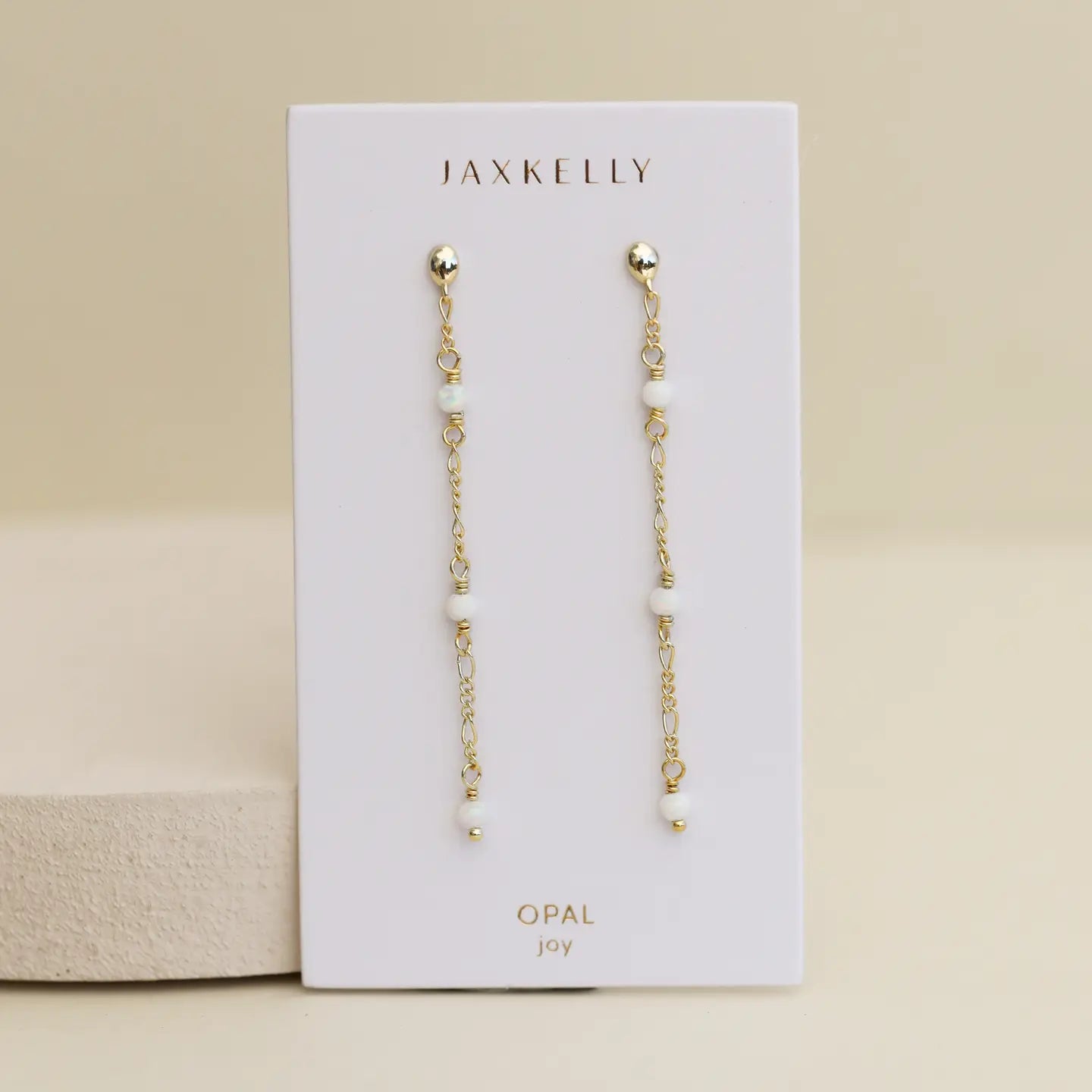 Gemstone Chain Drop Earring