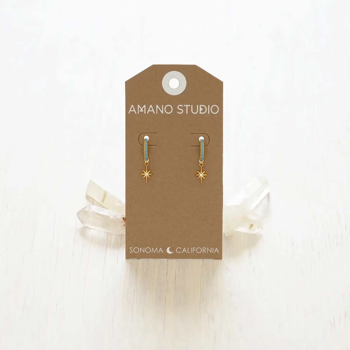 Evening Star Huggie Hoop Earrings