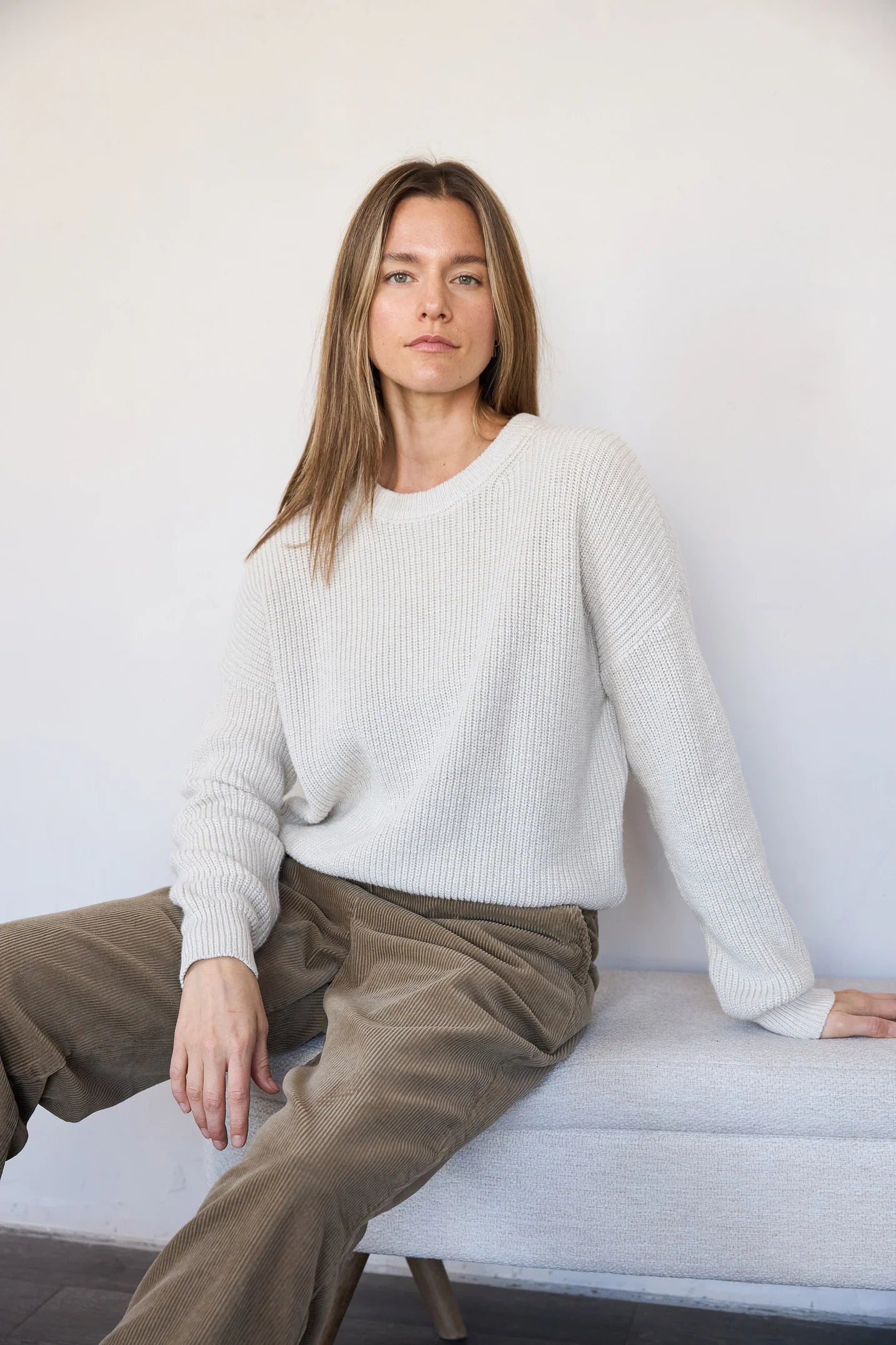 Crewneck Pull-On Sweater