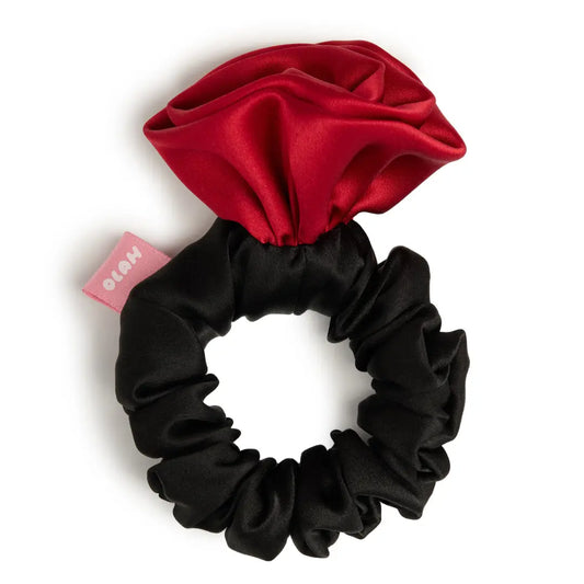 La Frida Rosa Silk Scrunchie