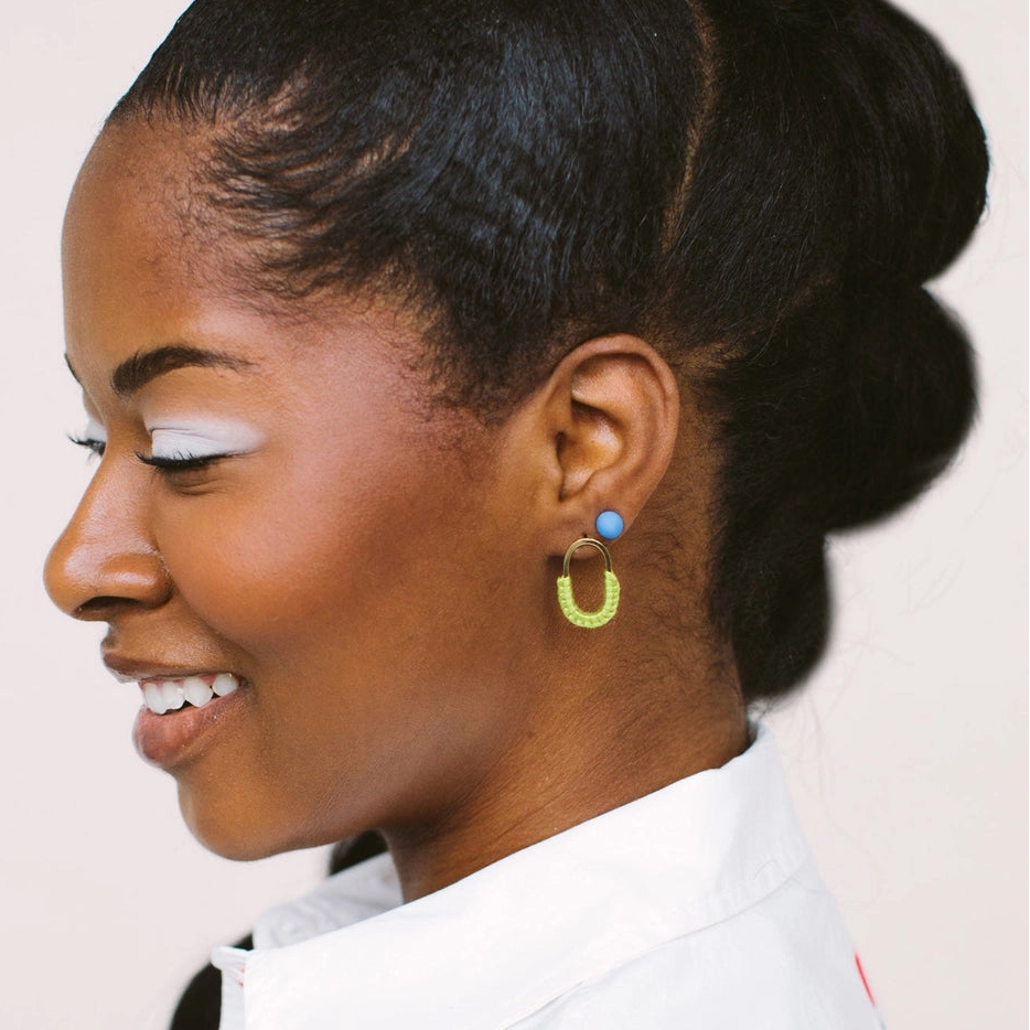 Mini Macramé Link Earrings