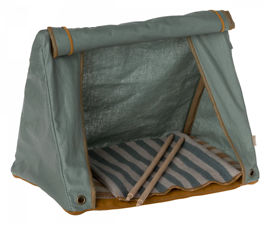 Green Happy Camper Maileg Mouse Tent with Awning