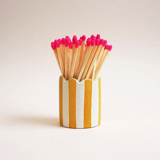 Stripy Match Stick Holder