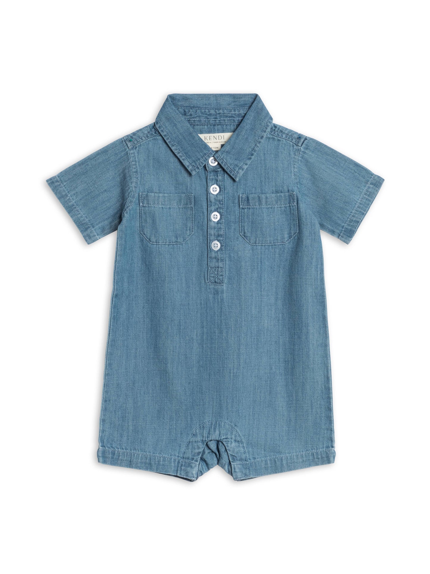 Ted Chambray Collared Romper