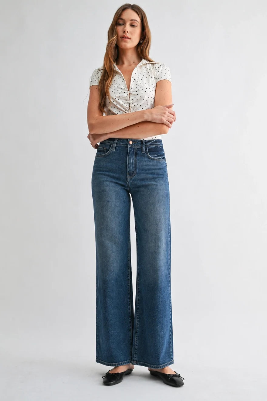 Paola A-Line Wide Leg Jean