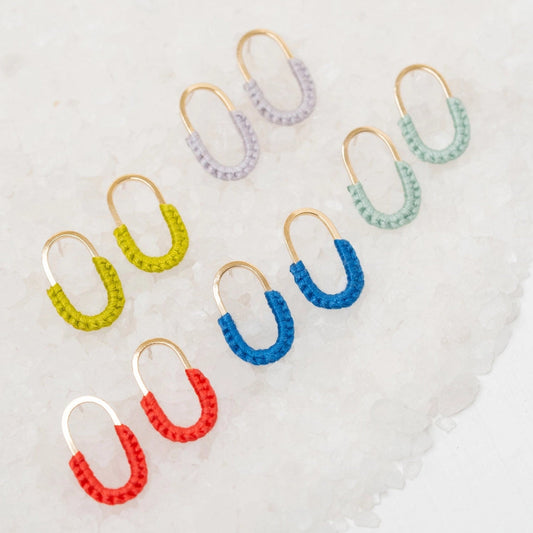 Mini Macramé Link Earrings