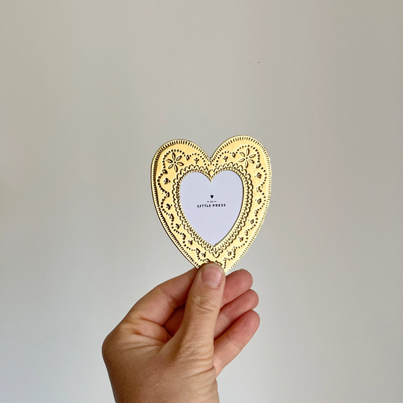 Faux Tin Heart Frame