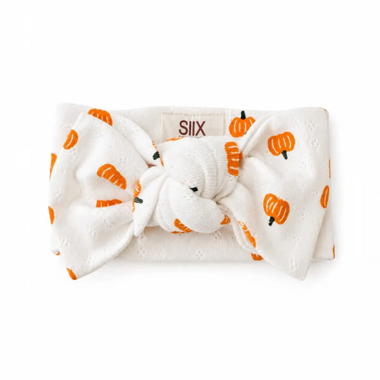 Pumpkin Organic Pointelle Bow
