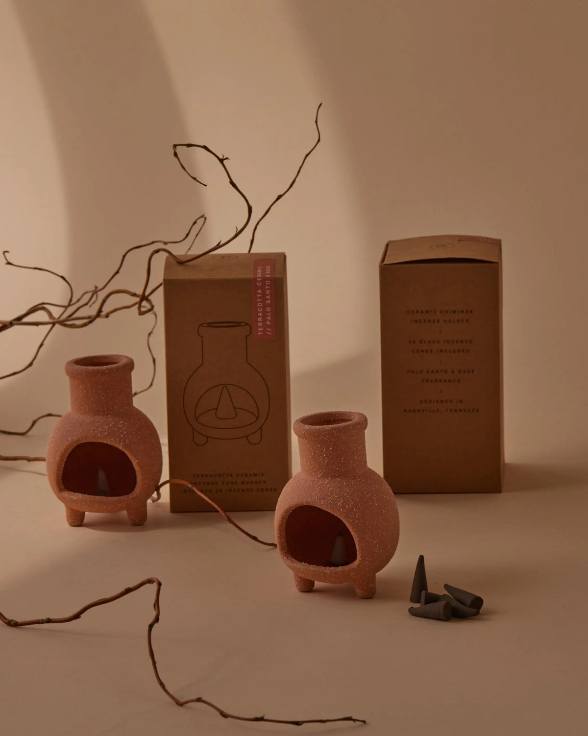 Ceramic Chiminea Incense Holder