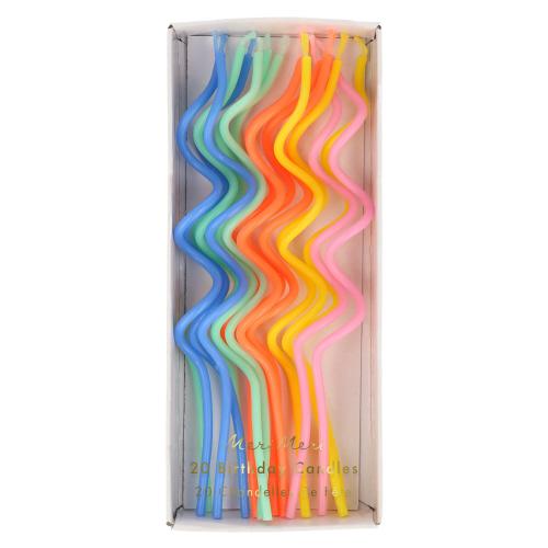Mixed Swirly Birthday Candles