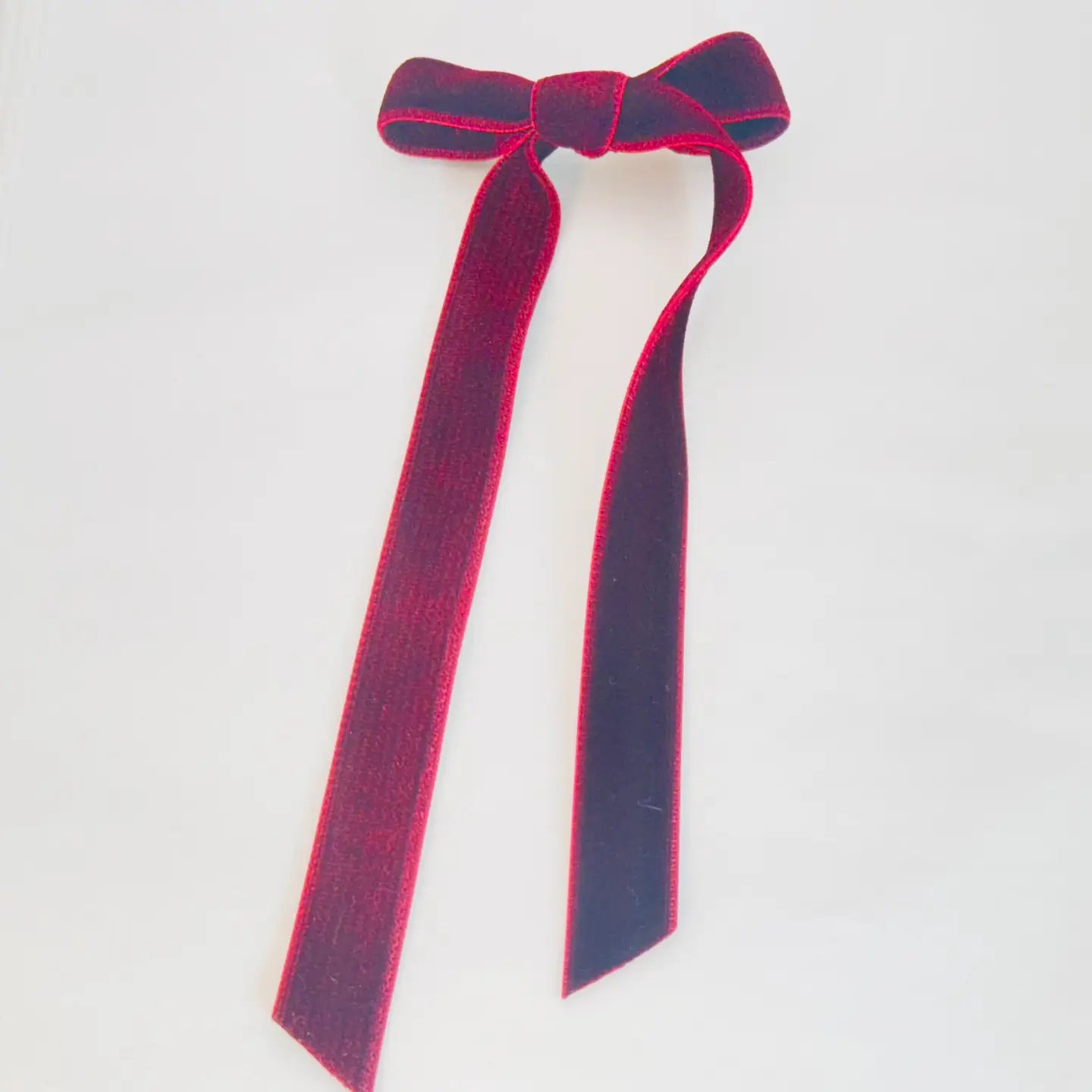 Velvet Ribbon Hair Bow Barrettes