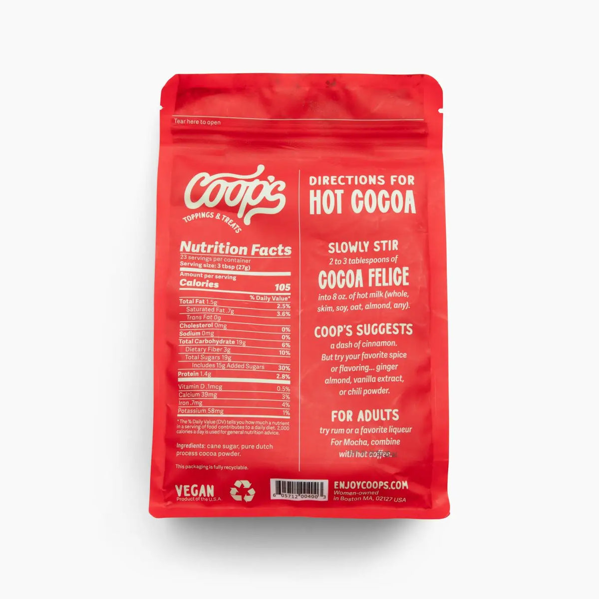 Coop's Cocoa Felice Hot Chocolate Mix