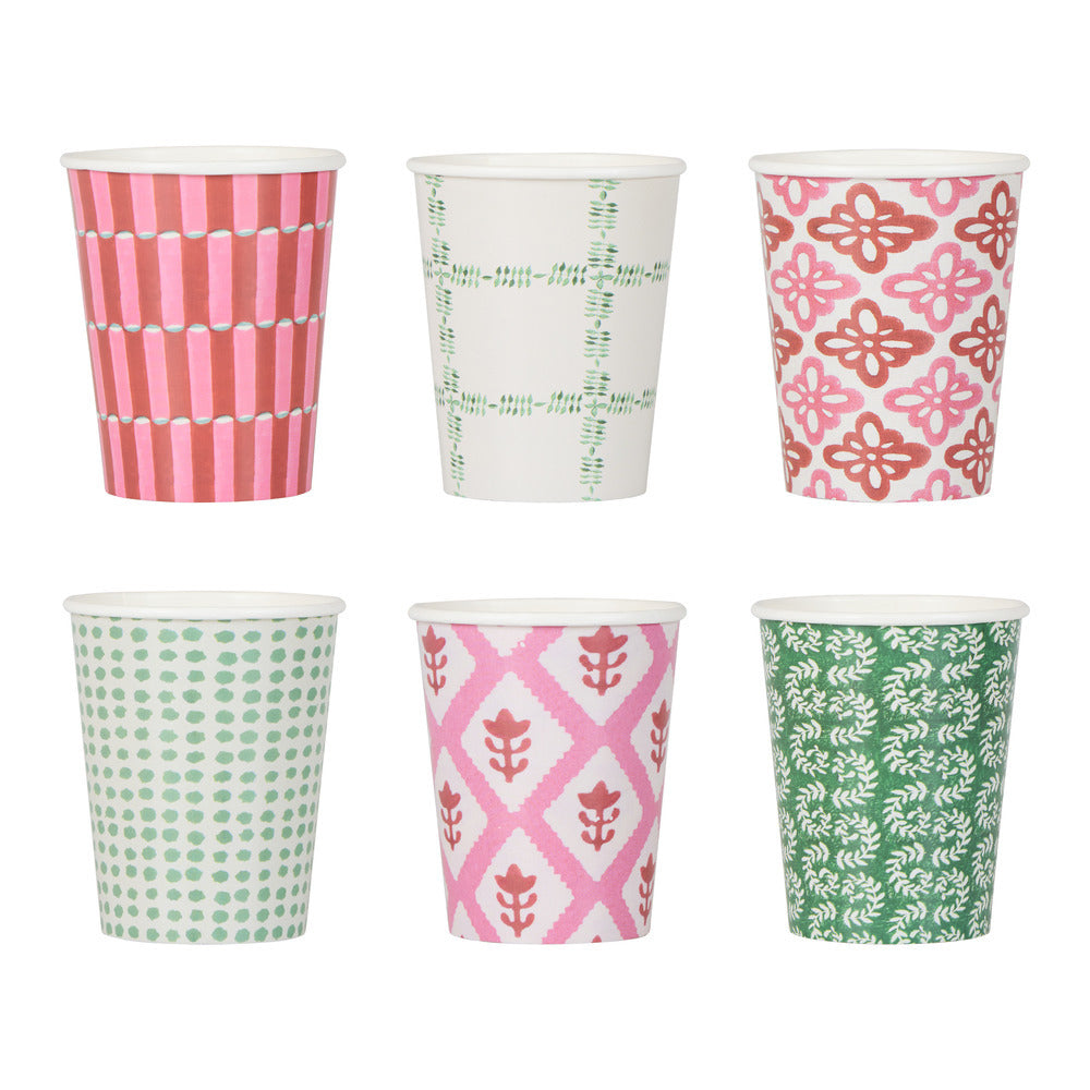Meri Meri x Molly Mahon Red & Green Cups