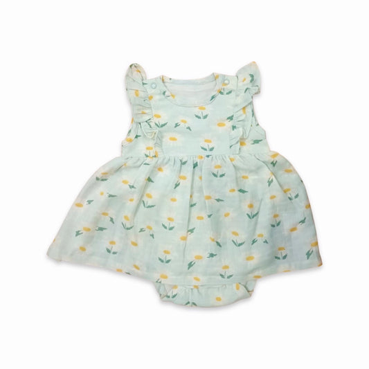 Daisies Ruffle Flare Baby Dress and Bloomer