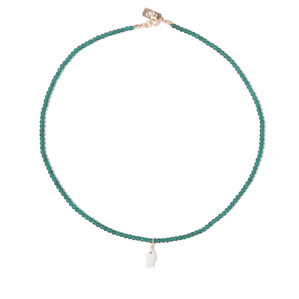 Mother of Pearl Fish Charm Necklace