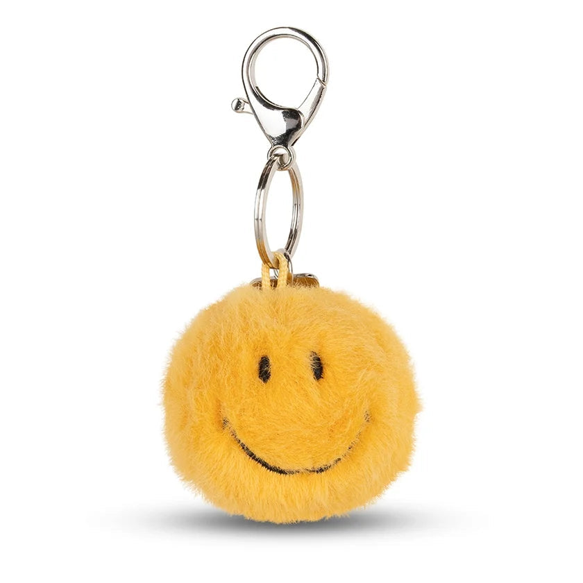 Smiley Fuzzy Keychain