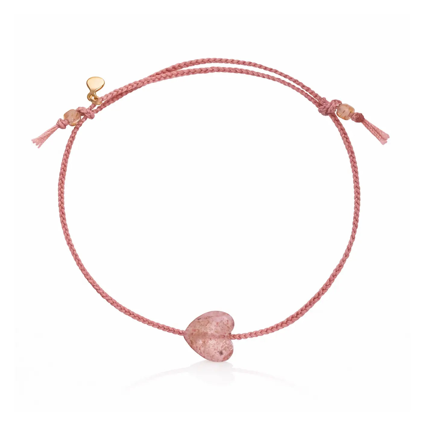 Semi-Precious Heart Charm Bracelet