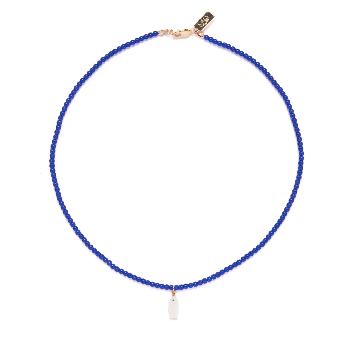 Mother of Pearl Fish Charm Necklace