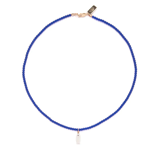 Mother of Pearl Fish Charm Necklace