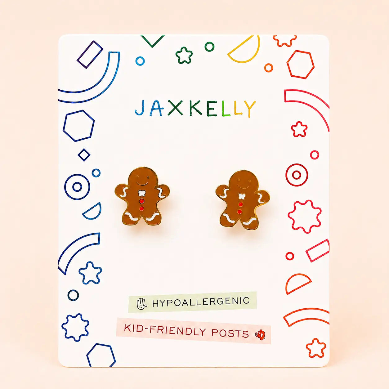 Holiday Enamel Flat Back Kids Earrings
