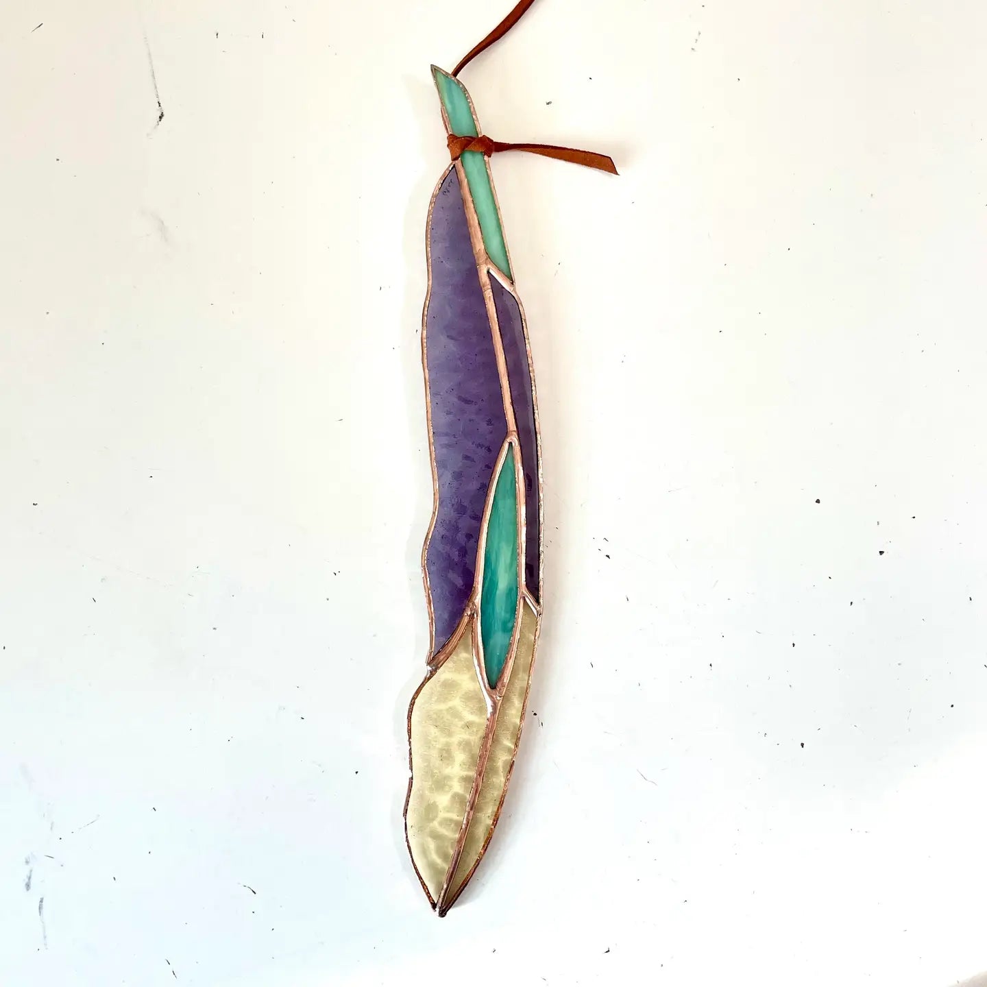 Stained Glass Diamond Eye Feather