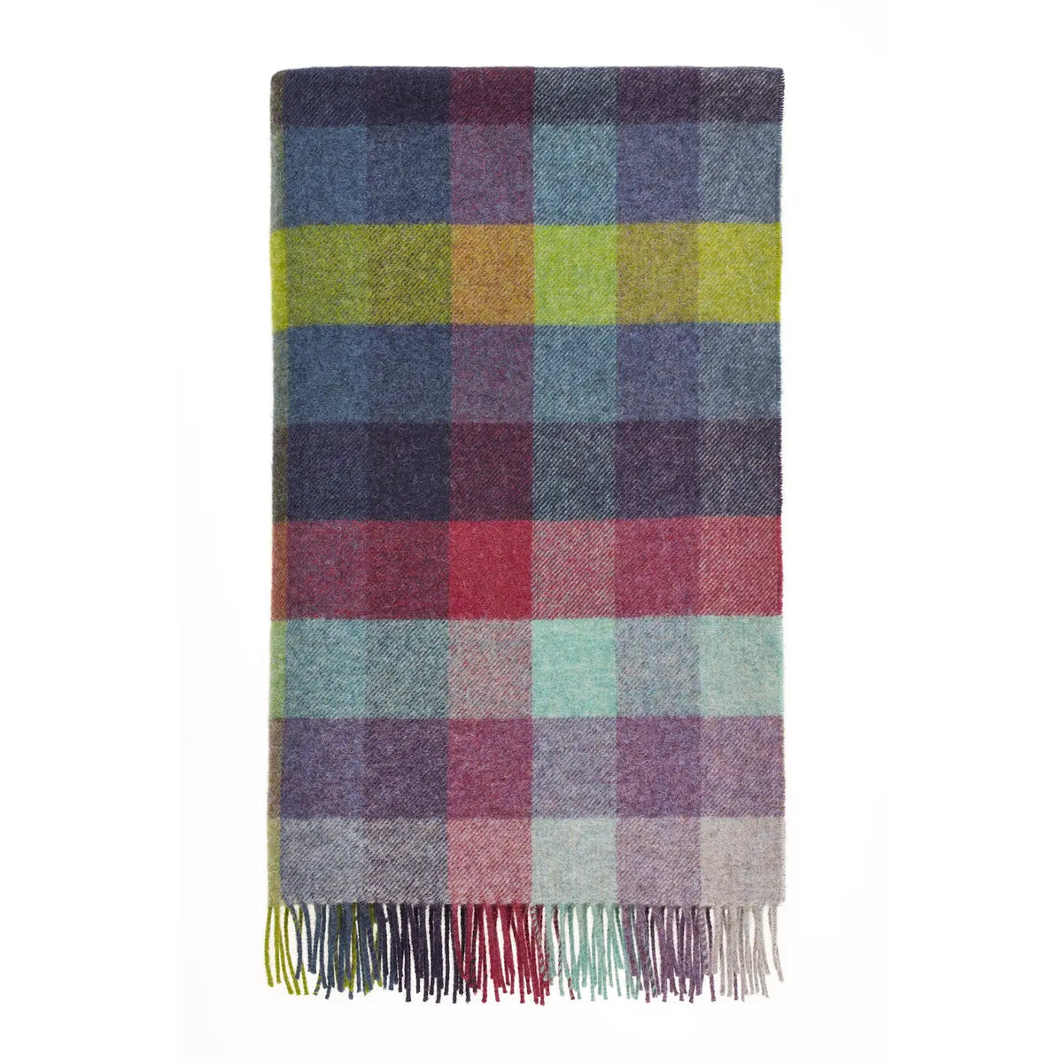 Plaid Wool Throw Blanket
