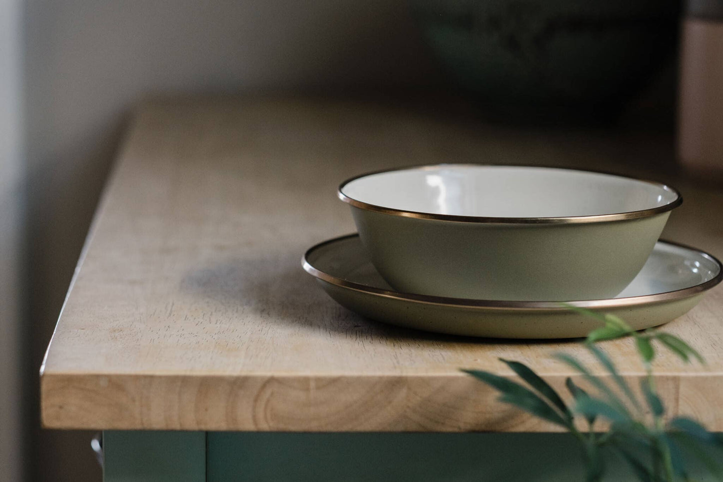 Enamel 2-Tone Bowl Set