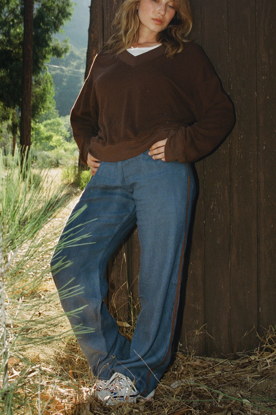 Linen Track Pant