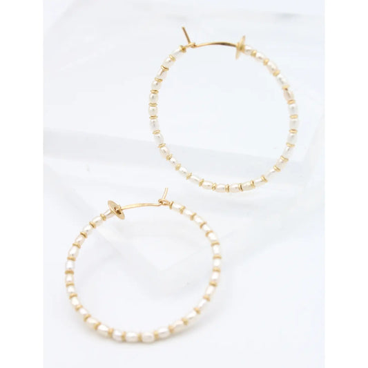 Pearl by the Sea Hoops