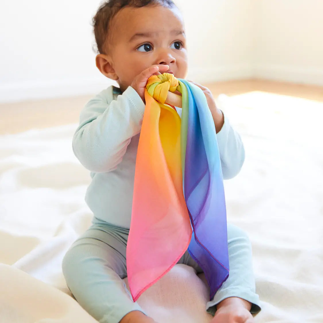 Silk Rainbow Baby Teether