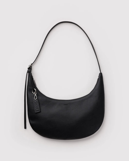Medium Recycled Leather Flat Crescent