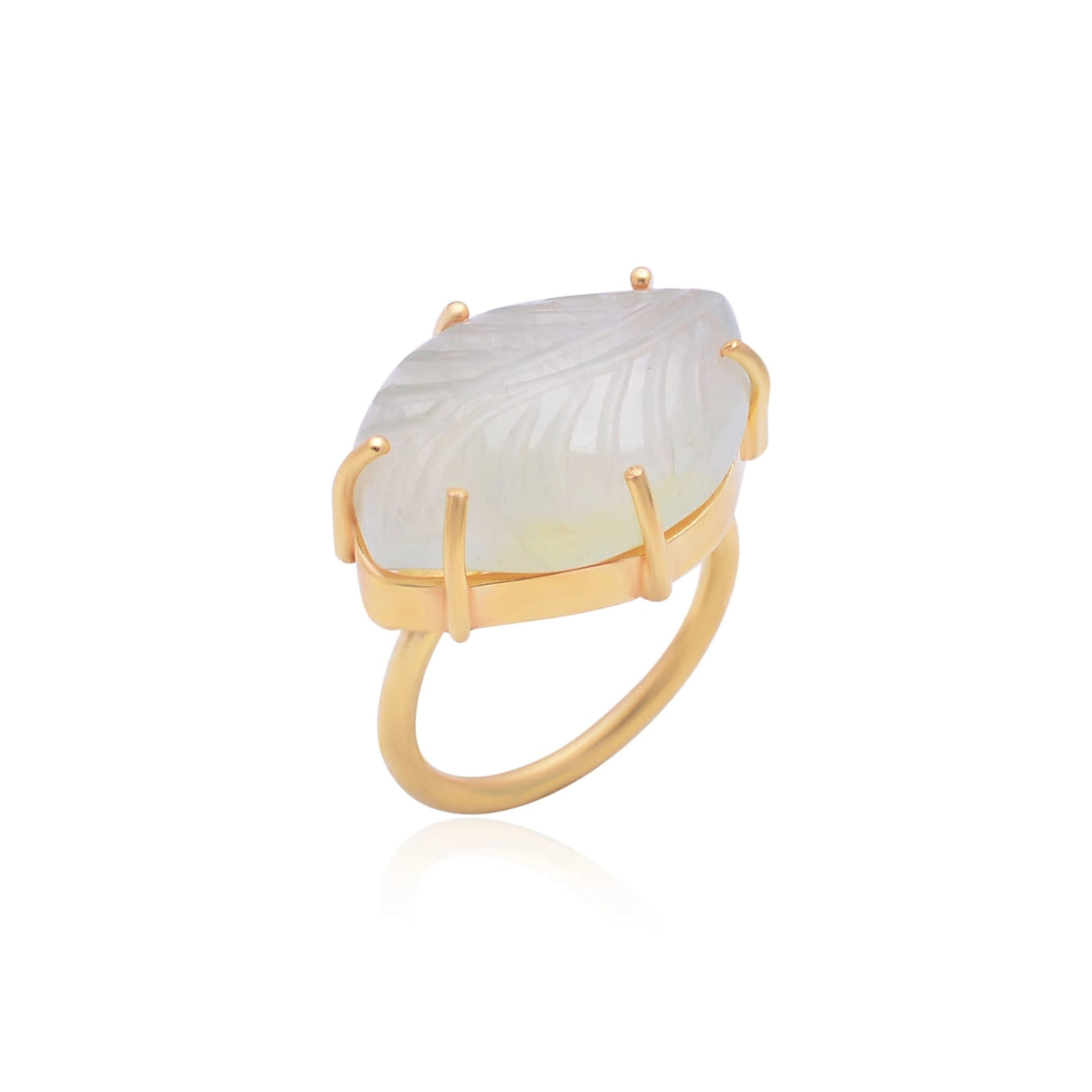 Carved Gemstone Queen Rings