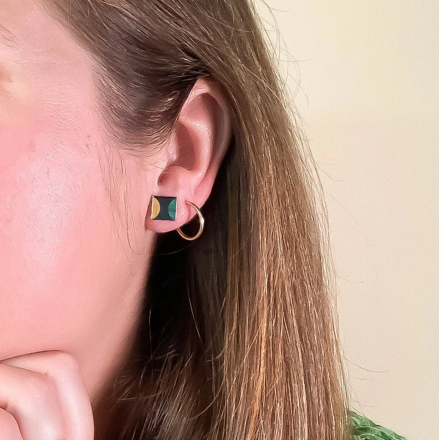 Square Stud Earrings