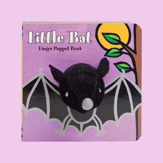 Children's book titled 'Little Bat' with a bat illustration on a purple background