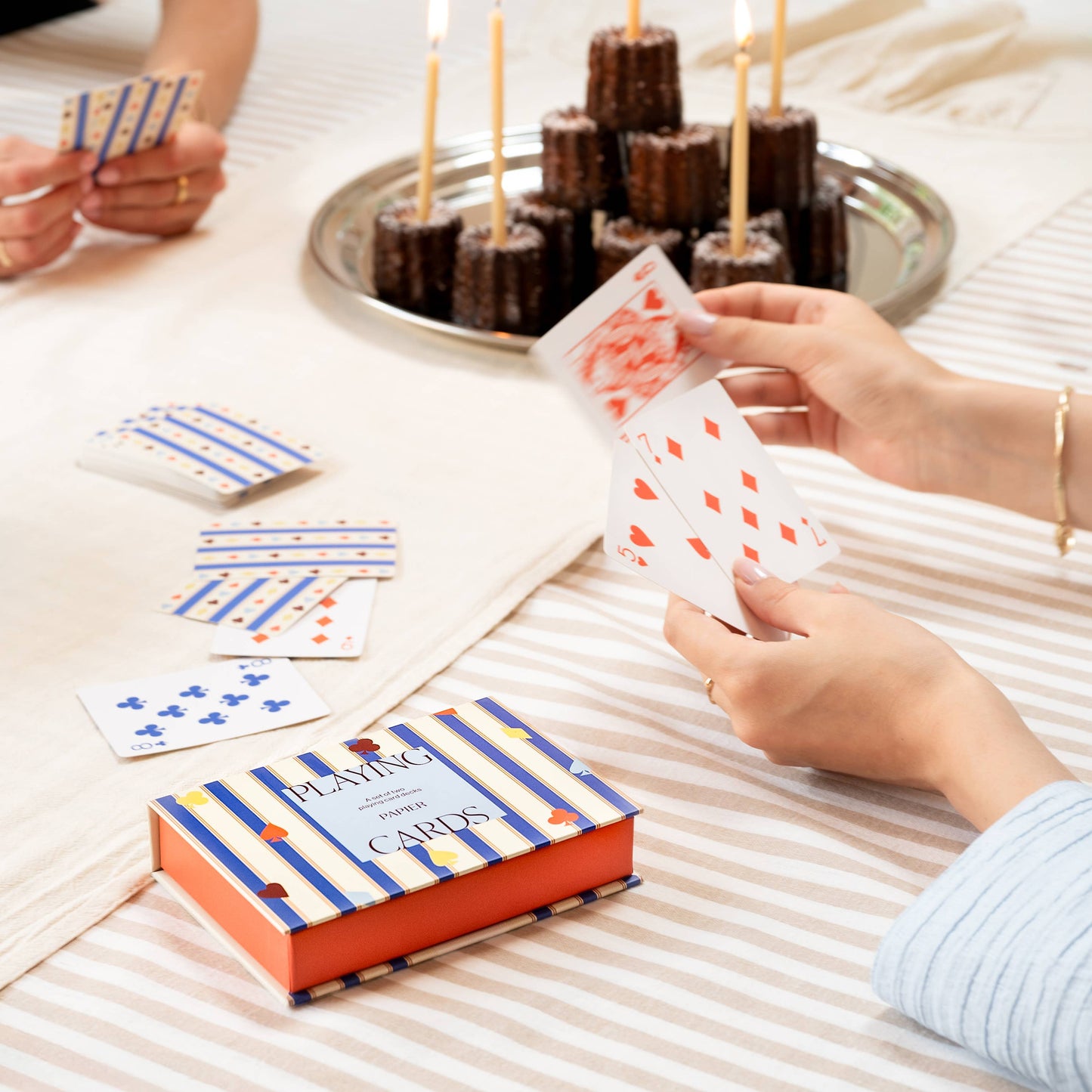 Suits & Stripes Playing Cards, Set of 2