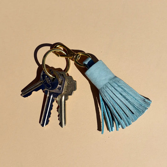 Leather Tassel Keychain