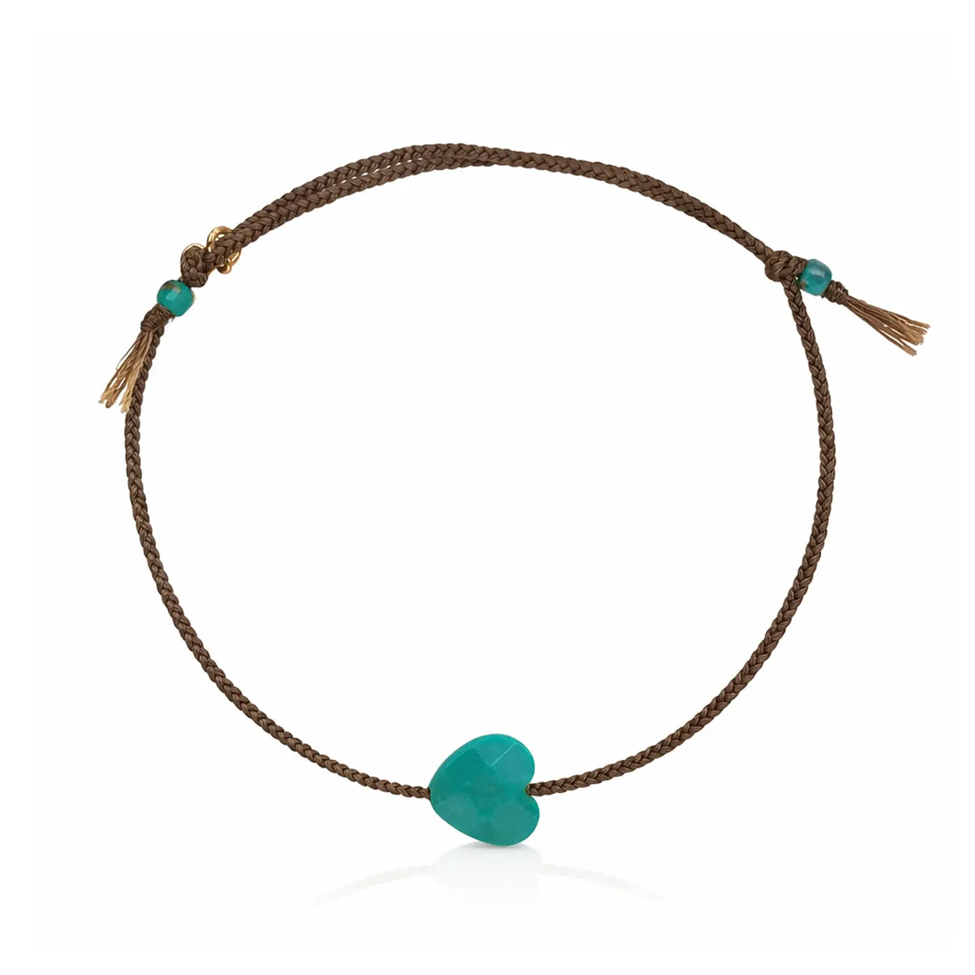 Semi-Precious Heart Charm Bracelet