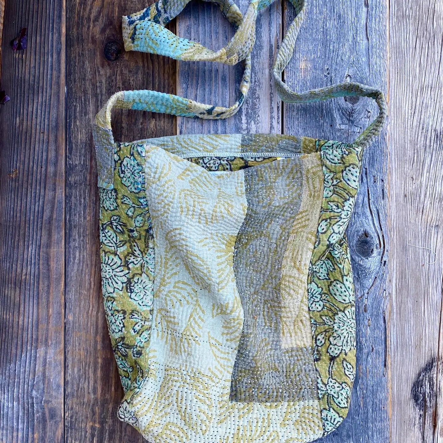 Patchwork Quilted Crossbody Cotton Bag