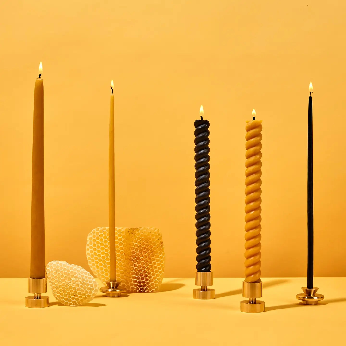 Beeswax Taper Candles, Set of 2