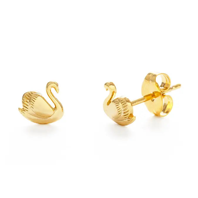 Swan Stud Earrings
