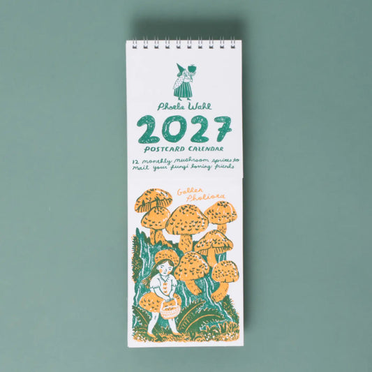 2027 Gnomes & Mushrooms Postcard Wall Calendar